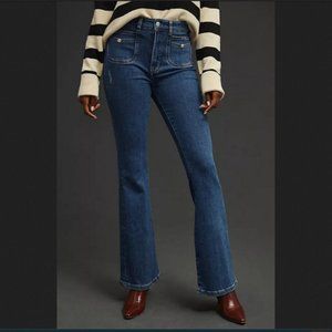 Anthropologie Pilcro The Icon Flare Jeans - Rowan Wash Size 24T NWT